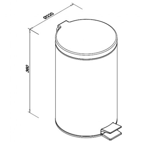 Kosz na śmieci ECO 12 l stal szlachetna połysk